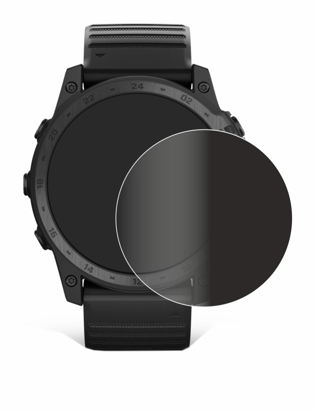 Abbildung des Geräts Garmin Tactix 7 Pro Ballistics mit einer Vielzahl des Displayschutzes.