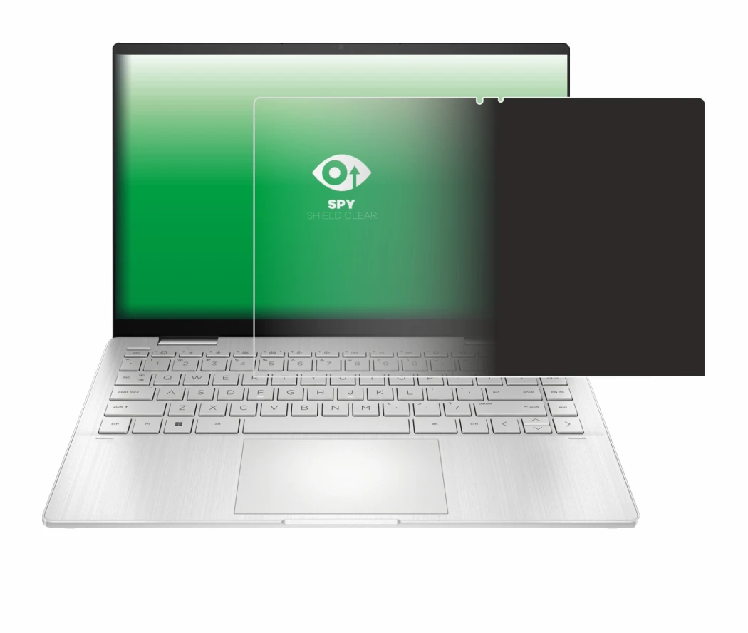 Abbildung des Geräts HP Pavilion x360 2-in-1 (14-ekX) mit einer Vielzahl des Displayschutzes.