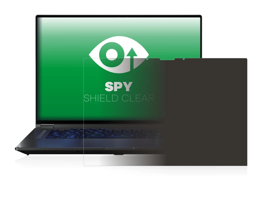 Abbildung des Geräts ASUS ROG Flow X16 mit einer Vielzahl des Displayschutzes.