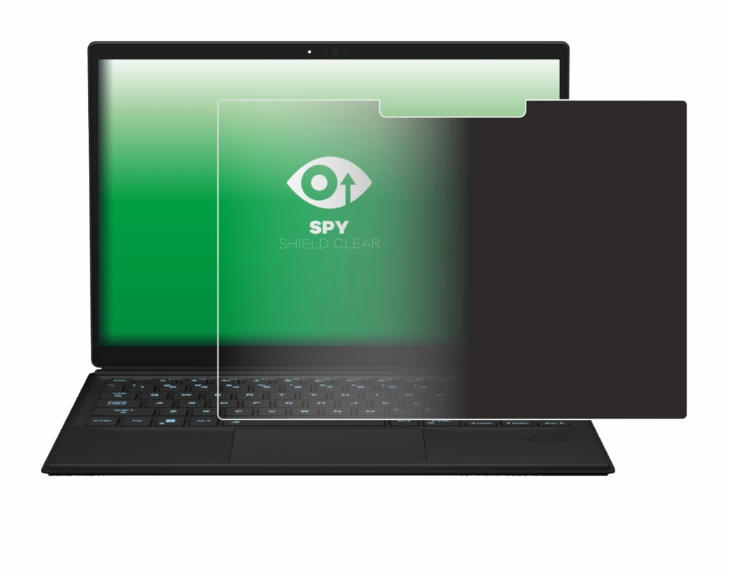 Abbildung des Geräts ASUS ROG Flow Z13 2023 mit einer Vielzahl des Displayschutzes.