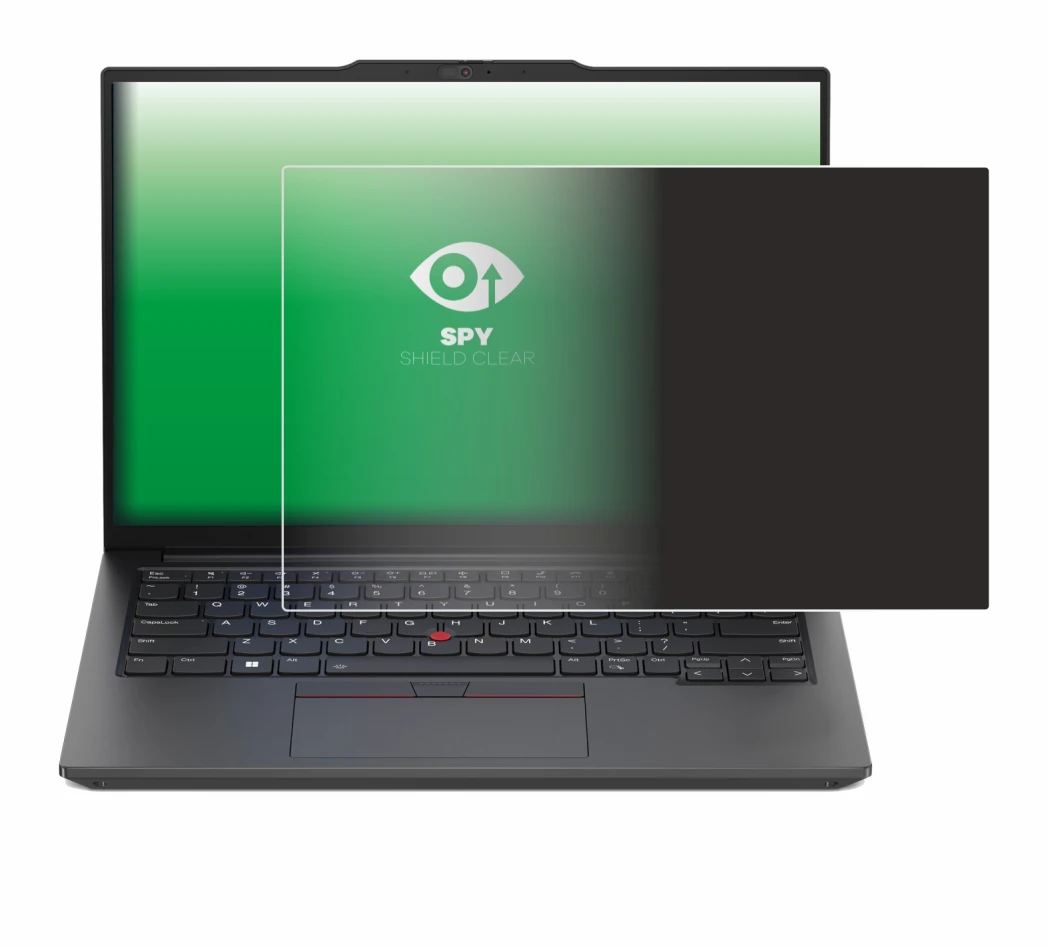 Abbildung des Geräts Lenovo ThinkPad E14 Gen 5 mit einer Vielzahl des Displayschutzes.