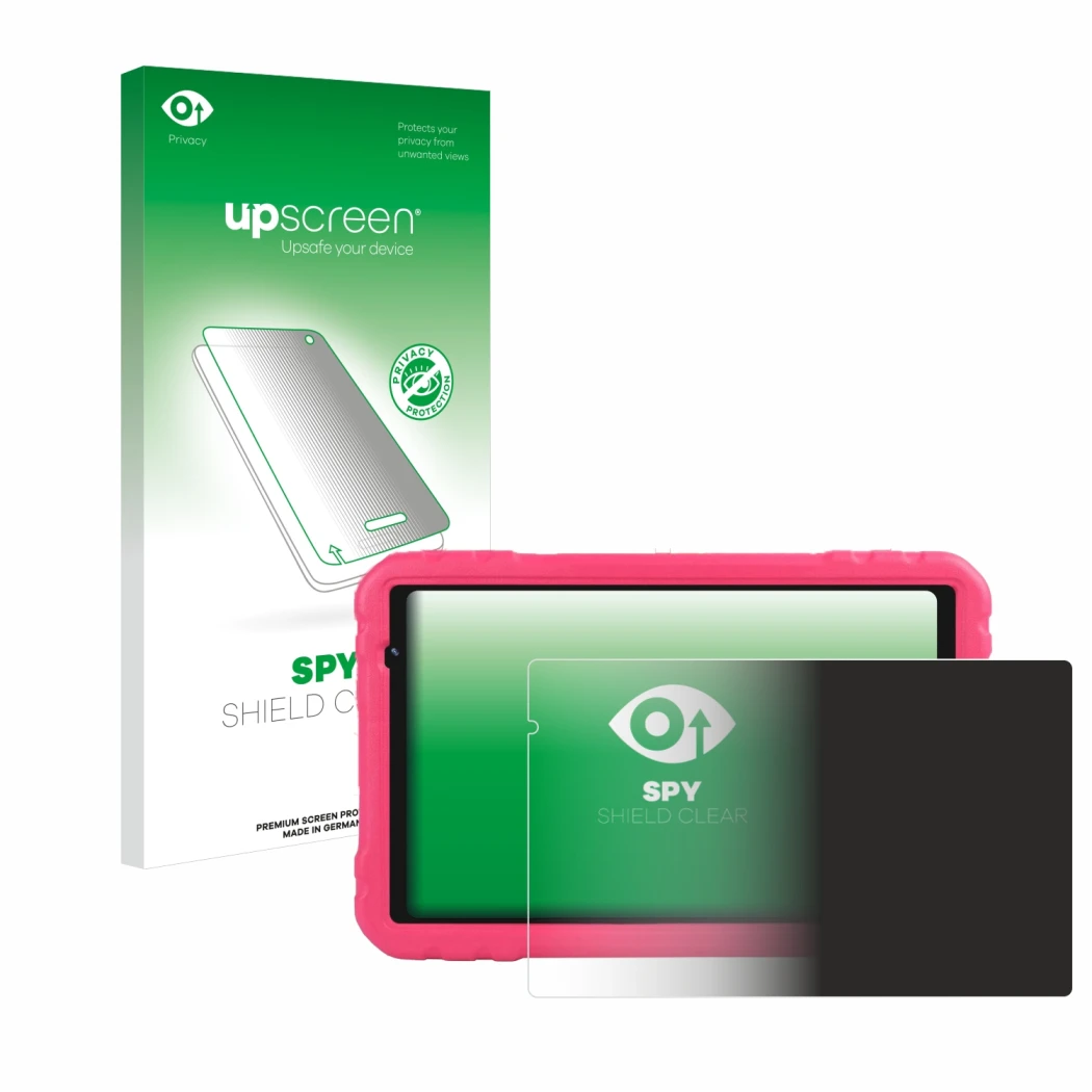 Vorderseite einer Produktverpackung mit dem Markenlogo upscreen. Daneben ist das Gerät Aocwei x500 mit dem zugehörigen Display