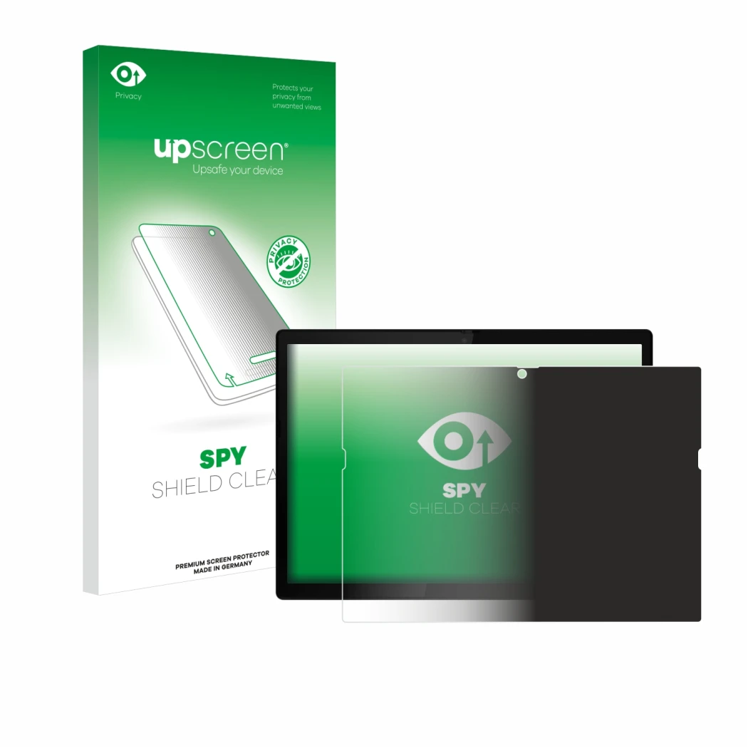 Vorderseite einer Produktverpackung mit dem Markenlogo upscreen. Daneben ist das Gerät Lenovo ThinkPad X12 Detachable Gen 2 mi