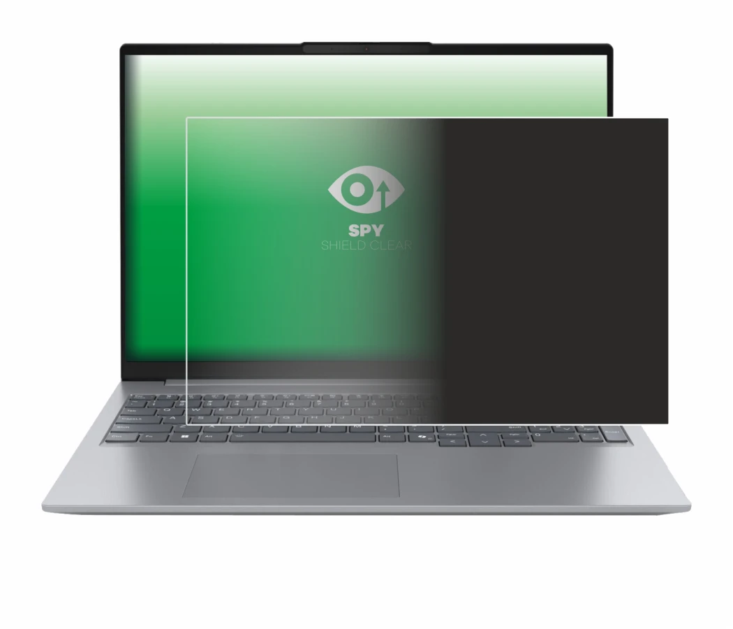 Abbildung des Geräts Lenovo ThinkBook 16 Gen 7 mit einer Vielzahl des Displayschutzes.