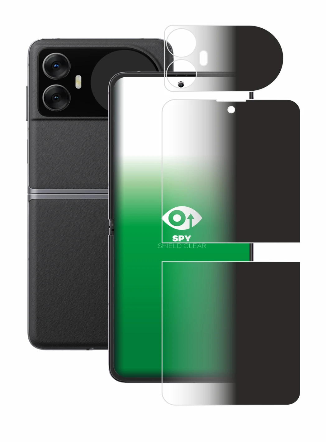 Abbildung des Geräts Blackview Hero 10 (Display+Rückseite) mit einer Vielzahl des Displayschutzes.