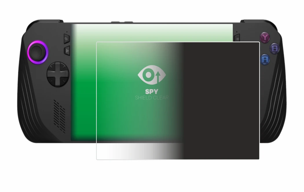 Abbildung des Geräts ASUS ROG Ally X (2024) mit einer Vielzahl des Displayschutzes.