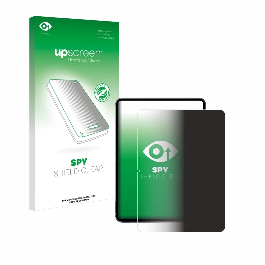 Vorderseite einer Produktverpackung mit dem Markenlogo upscreen. Daneben ist das Gerät OnePlus Pad 2 (Hochformat) mit dem zuge