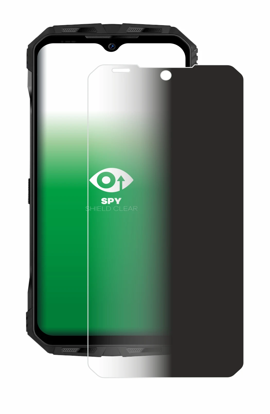 Abbildung des Geräts Doogee V Max Plus mit einer Vielzahl des Displayschutzes.