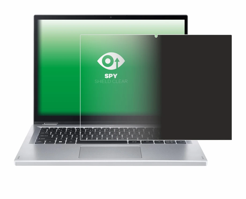 Abbildung des Geräts Acer Aspire 3 Spin A3SP14 mit einer Vielzahl des Displayschutzes.