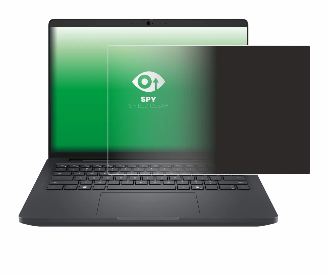 Abbildung des Geräts Dell Pro Max 14 mit einer Vielzahl des Displayschutzes.