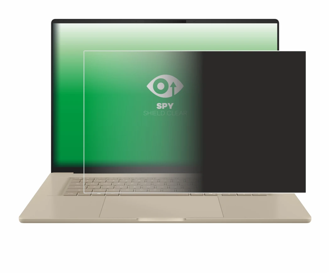 Abbildung des Geräts ASUS ZenBook A16 UX3607 mit einer Vielzahl des Displayschutzes.