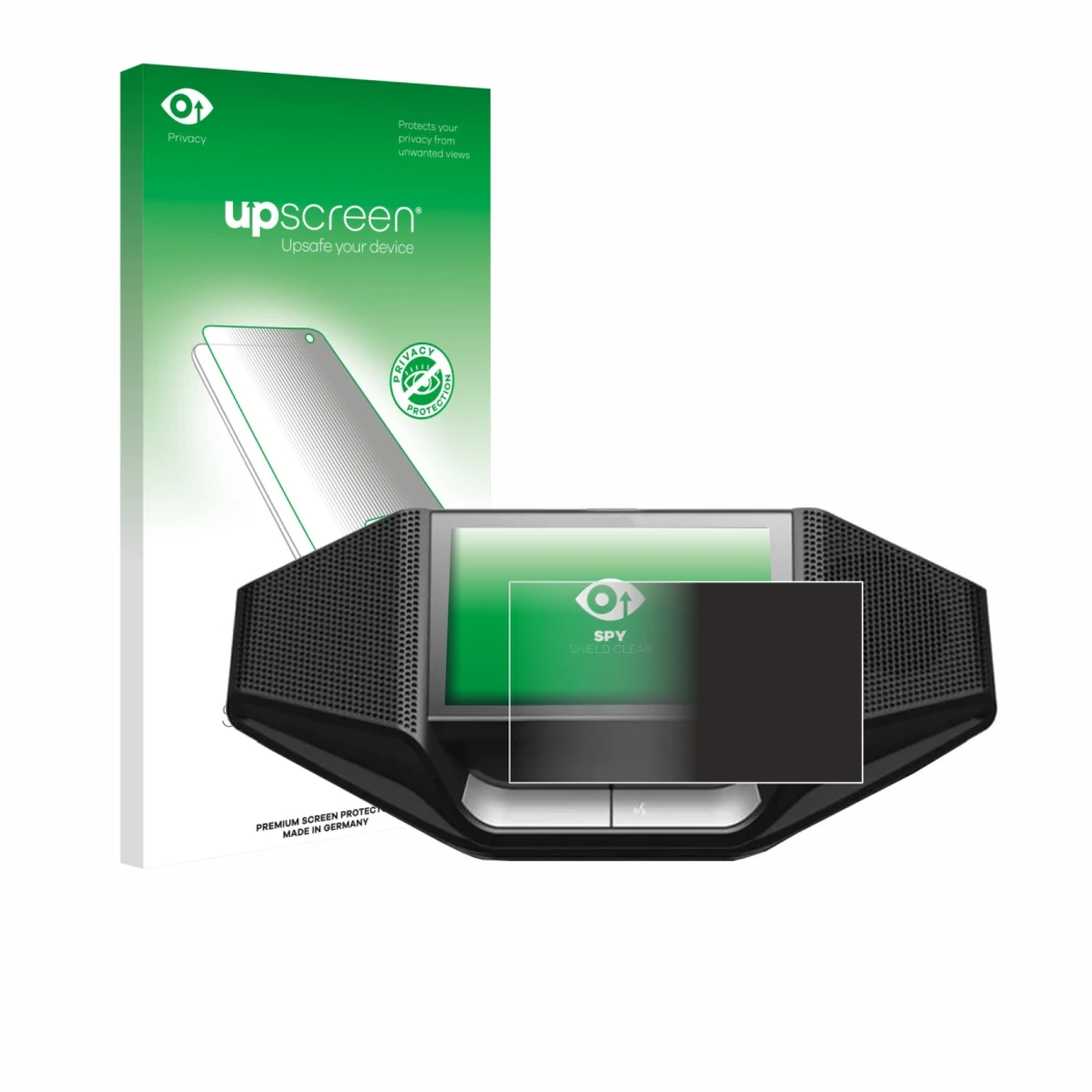 Vorderseite einer Produktverpackung mit dem Markenlogo upscreen. Daneben ist das Gerät Bosch Wireless discussion DCNM-WDE mit 