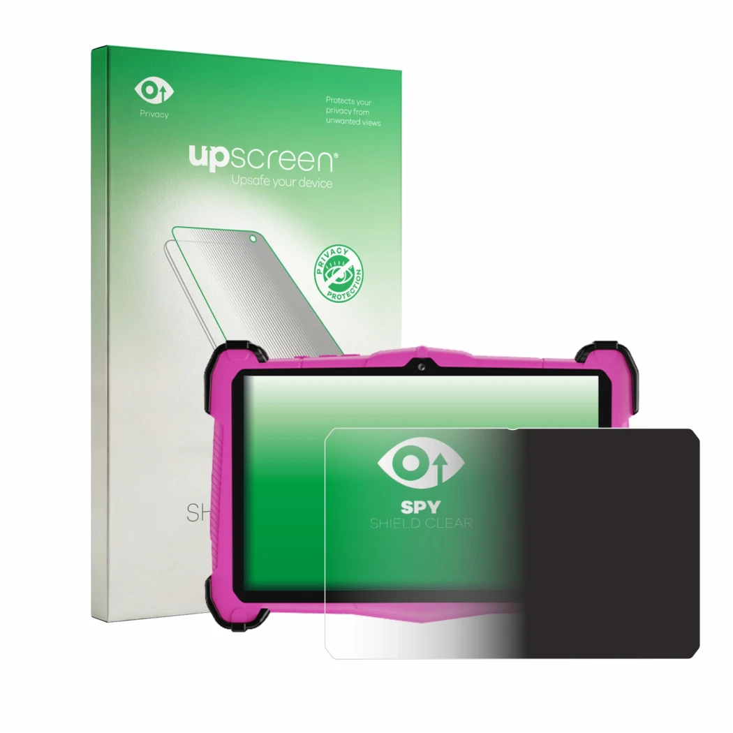 Vorderseite einer Produktverpackung mit dem Markenlogo upscreen. Daneben ist das Gerät EagleSoar E_764_EEA-P mit dem zugehörig
