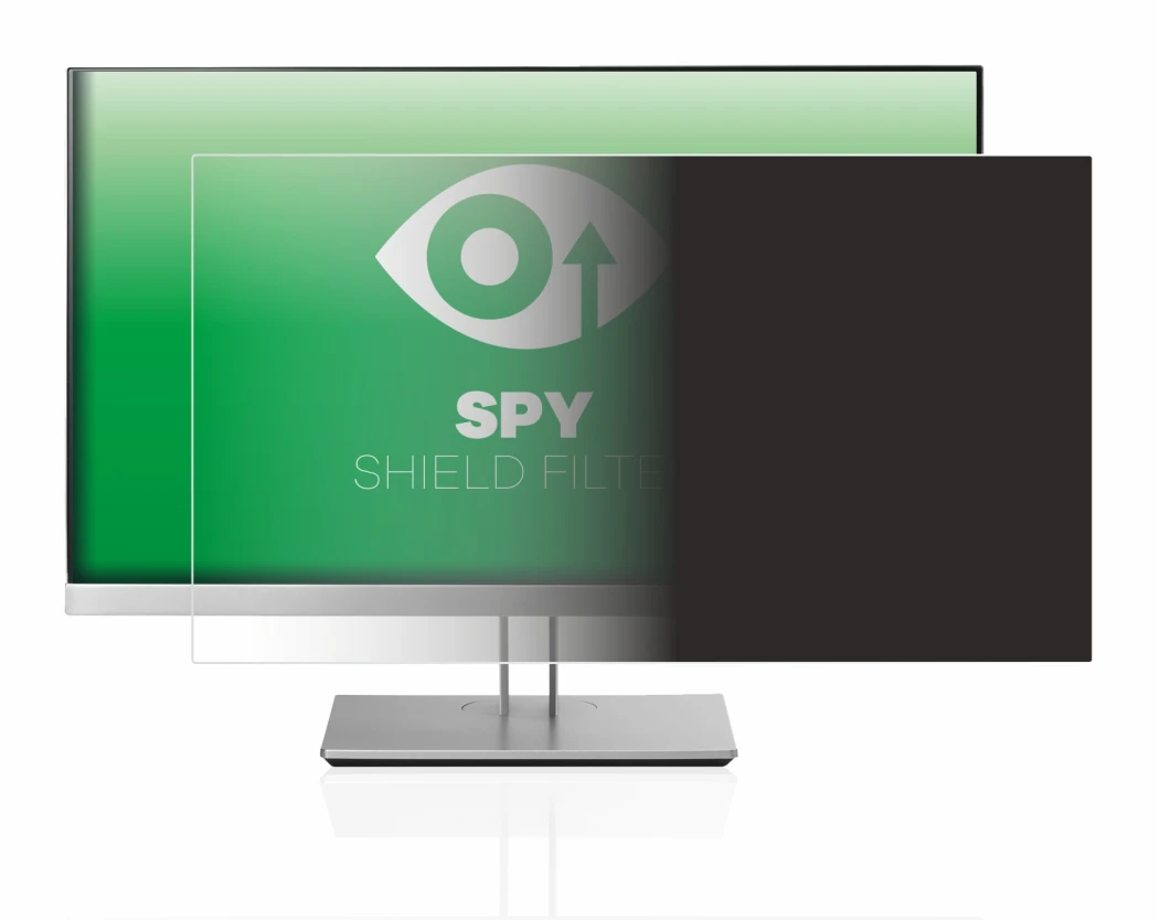 Abbildung des Geräts HP EliteDisplay E233 mit einer Vielzahl des Displayschutzes.