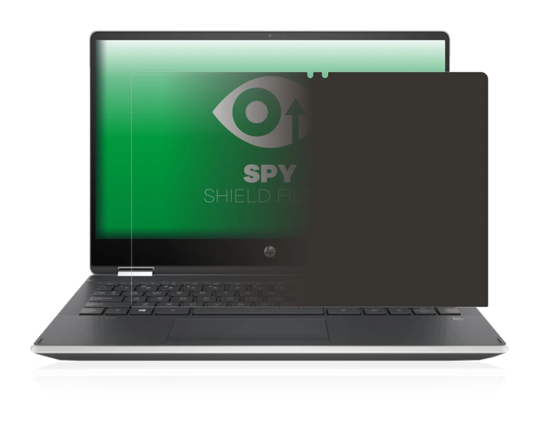 Abbildung des Geräts HP Pavilion x360 (14-dhX) mit einer Vielzahl des Displayschutzes.