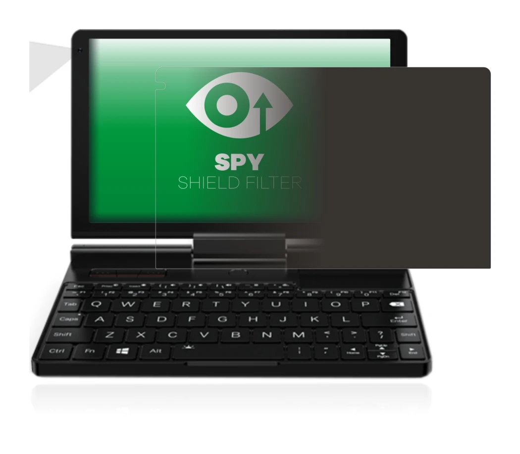 Abbildung des Geräts GPD Pocket 3 mit einer Vielzahl des Displayschutzes.