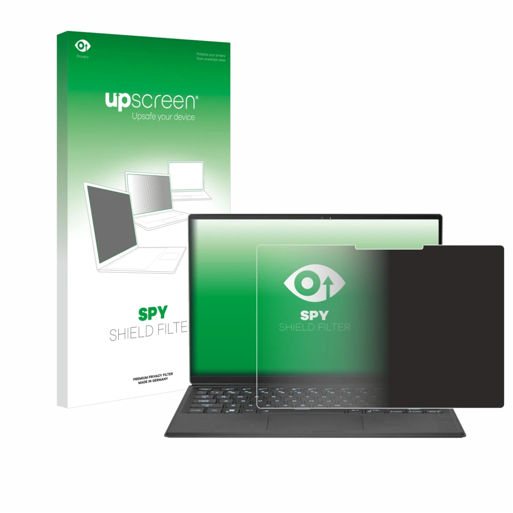 Vorderseite einer Produktverpackung mit dem Markenlogo upscreen. Daneben ist das Gerät ASUS Rog Flow Z13 2022 mit dem zugehöri