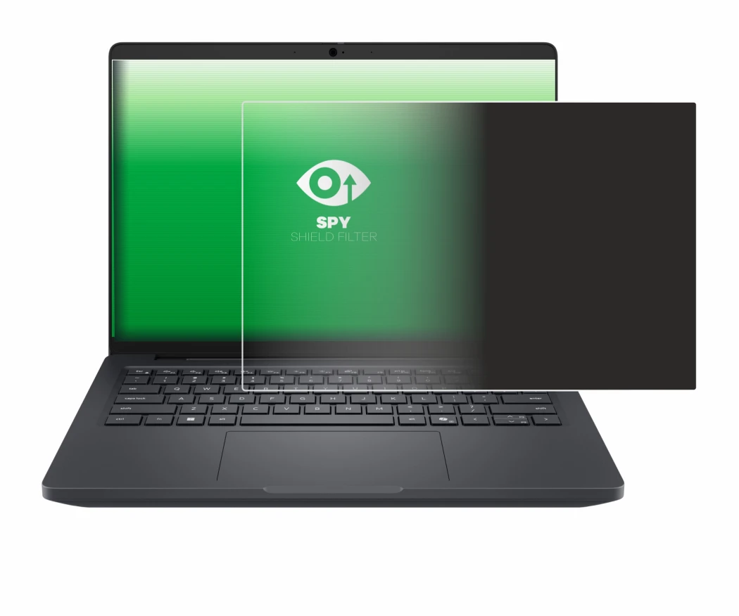 Abbildung des Geräts Dell Pro Max 14 mit einer Vielzahl des Displayschutzes.