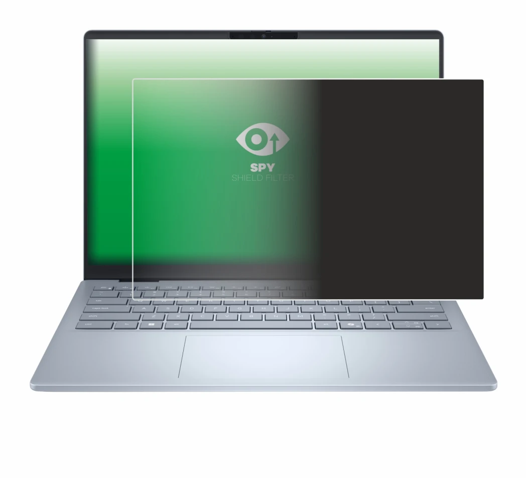 Abbildung des Geräts Dell 14 Plus Laptop mit einer Vielzahl des Displayschutzes.