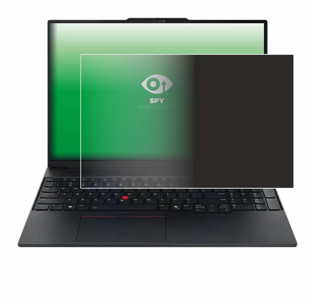 Abbildung des Geräts Lenovo ThinkPad E16 Gen 3 mit einer Vielzahl des Displayschutzes.