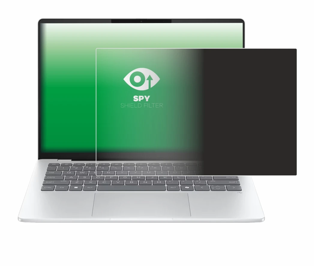 Abbildung des Geräts HP OmniBook 5 14 mit einer Vielzahl des Displayschutzes.