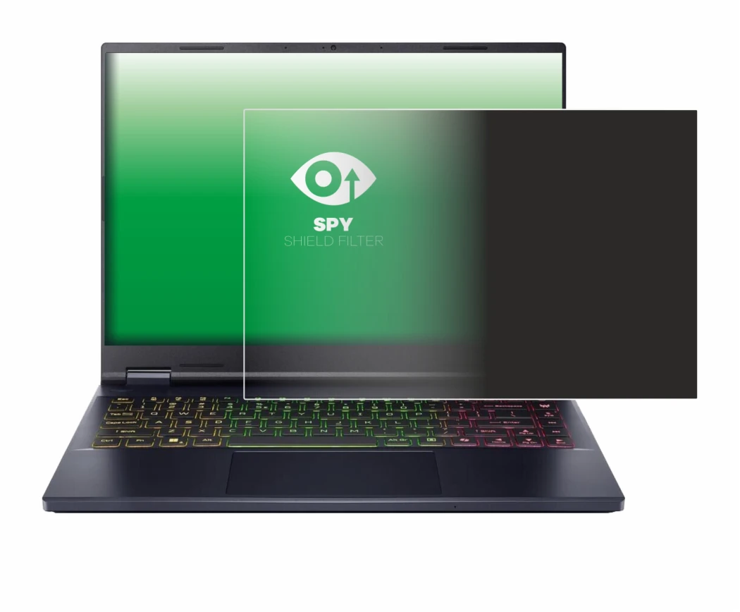 Abbildung des Geräts Acer Predator Helios Neo 14 AI mit einer Vielzahl des Displayschutzes.