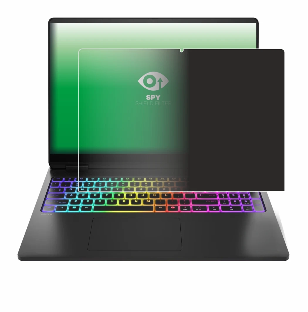 Abbildung des Geräts HP Omen Max 16 mit einer Vielzahl des Displayschutzes.
