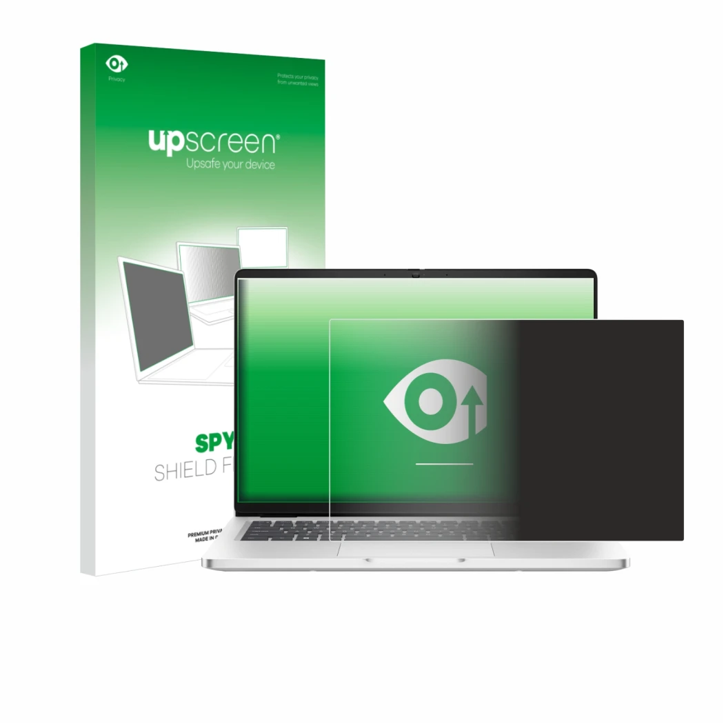 Vorderseite einer Produktverpackung mit dem Markenlogo upscreen. Daneben ist das Gerät Dell Pro 14 Premium PA14250 Non-Touch m