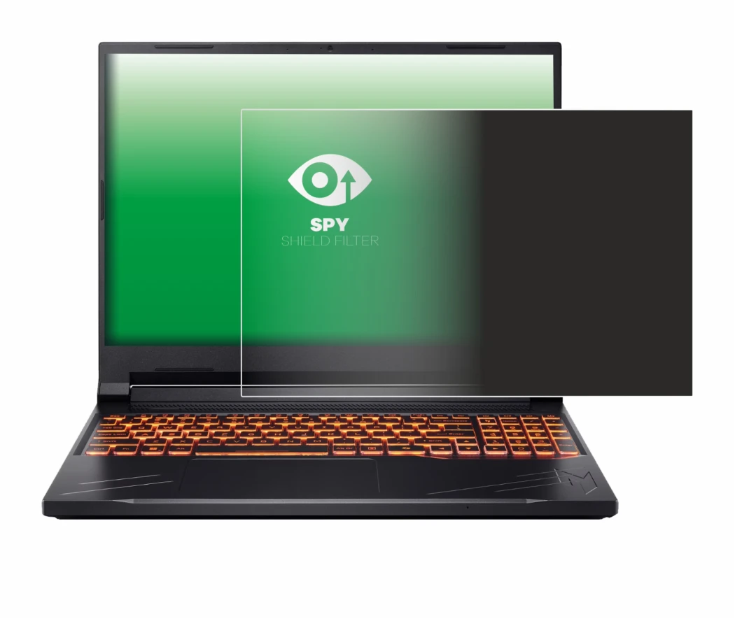 Abbildung des Geräts Acer Nitro V 16 mit einer Vielzahl des Displayschutzes.