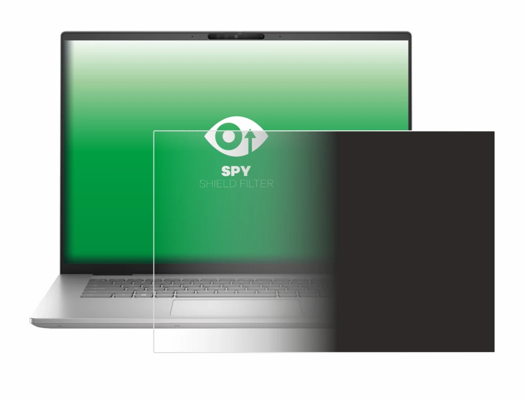 Abbildung des Geräts Dell Inspiron 16 Plus 7630 mit einer Vielzahl des Displayschutzes.