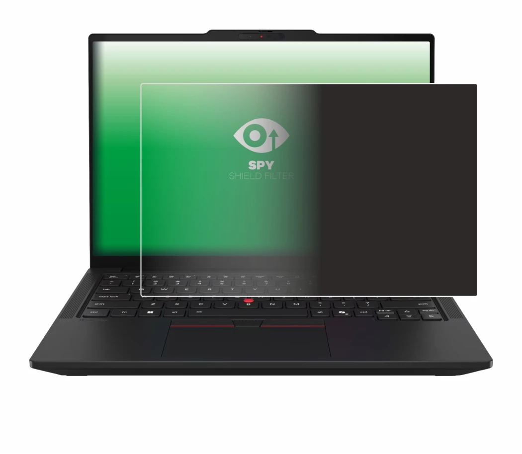 Abbildung des Geräts Lenovo ThinkPad T14 Gen 7 mit einer Vielzahl des Displayschutzes.