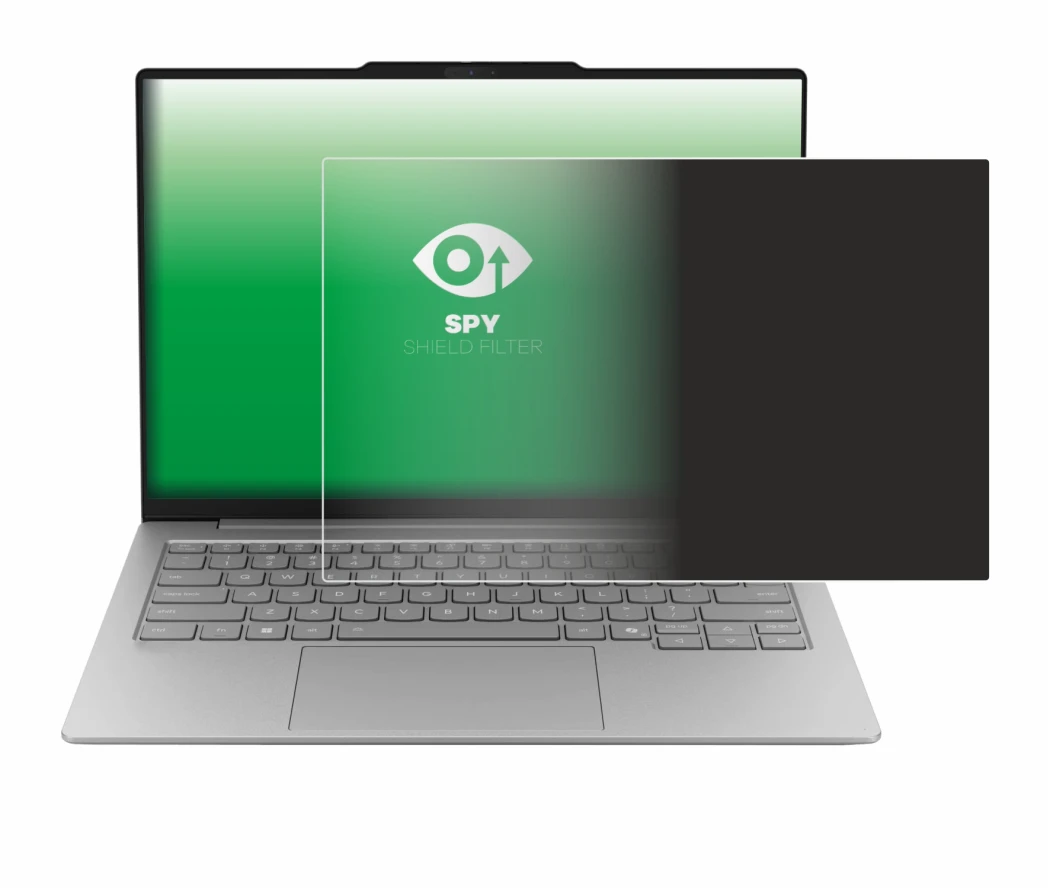 Abbildung des Geräts Lenovo ThinkBook 14X mit einer Vielzahl des Displayschutzes.