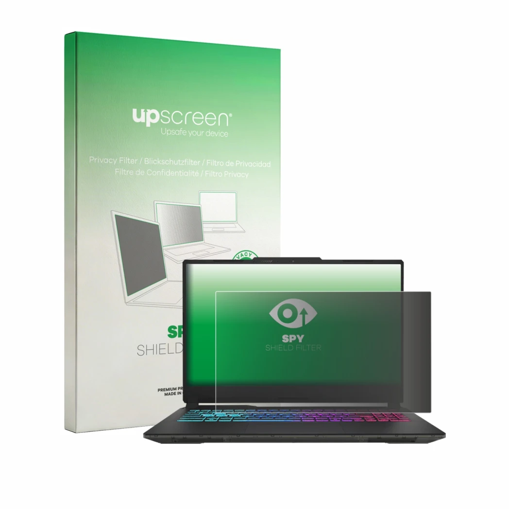 Vorderseite einer Produktverpackung mit dem Markenlogo upscreen. Daneben ist das Gerät MSI Cyborg 15 A13V mit dem zugehörigen