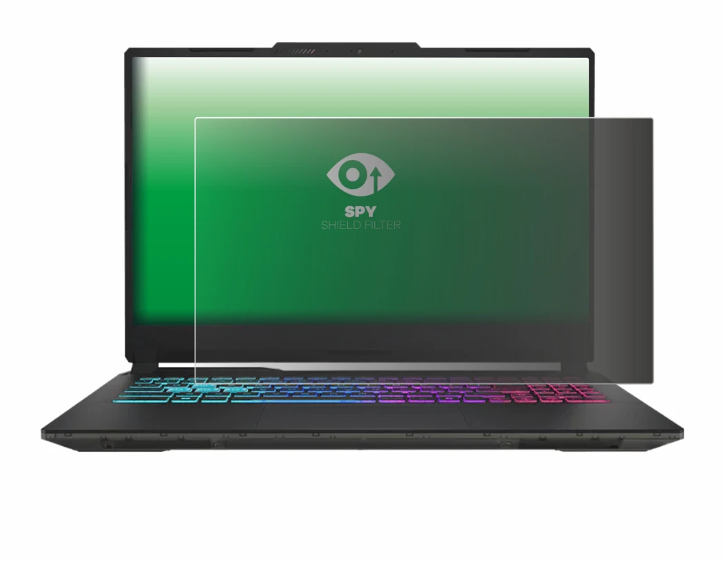 Abbildung des Geräts MSI Cyborg 15 A13V mit einer Vielzahl des Displayschutzes.