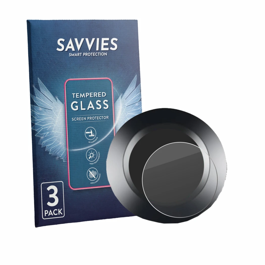 Vorderseite einer Produktverpackung mit dem Markenlogo Savvies. Daneben ist das Gerät ZMCVOE Bike Computer mit dem zugehörigen