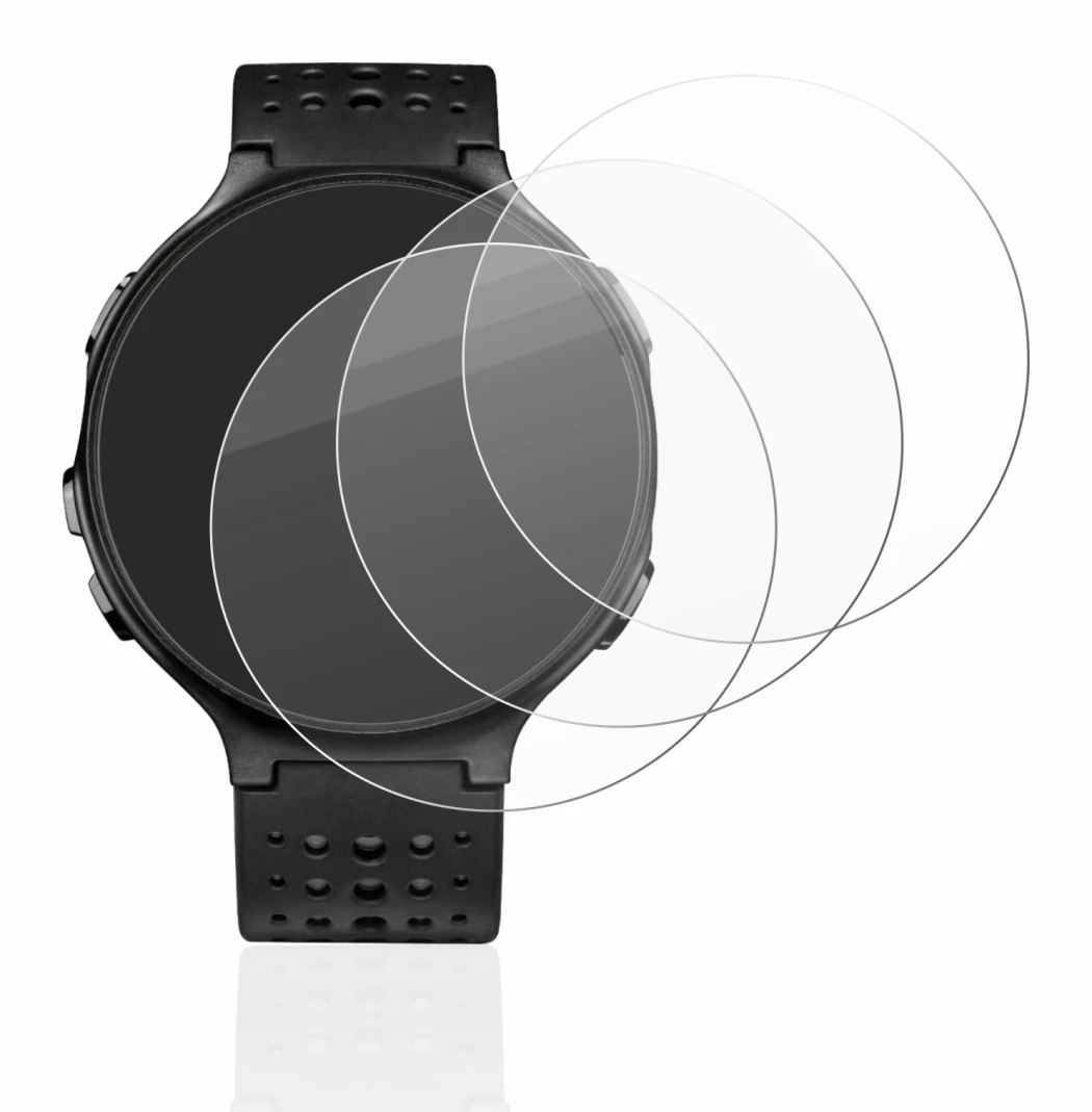 Abbildung des Geräts Garmin Forerunner 235 mit einer Vielzahl des Displayschutzes.