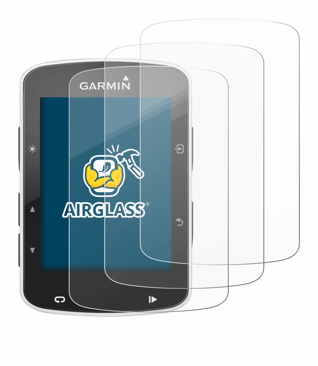 Abbildung des Geräts Garmin Edge 820 mit einer Vielzahl des Displayschutzes.