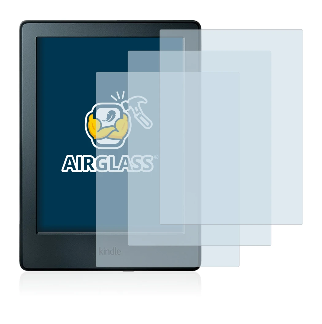 Abbildung des Geräts Amazon Kindle 2016 (8. Gen.) mit einer Vielzahl des Displayschutzes.