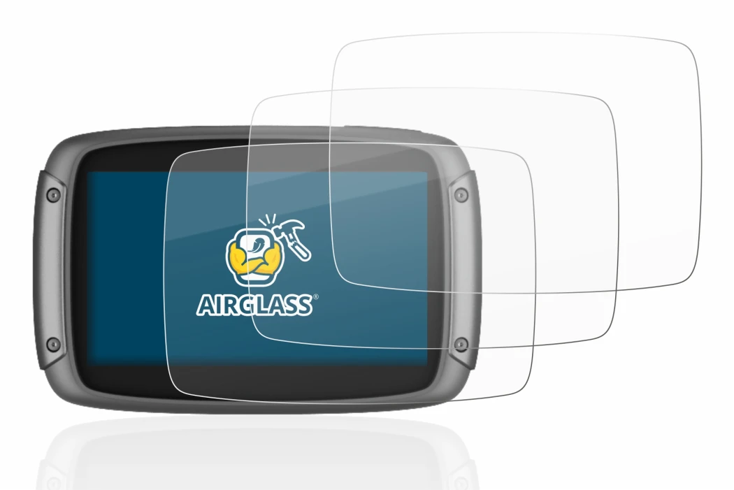 Abbildung des Geräts TomTom Rider 550 mit einer Vielzahl des Displayschutzes.