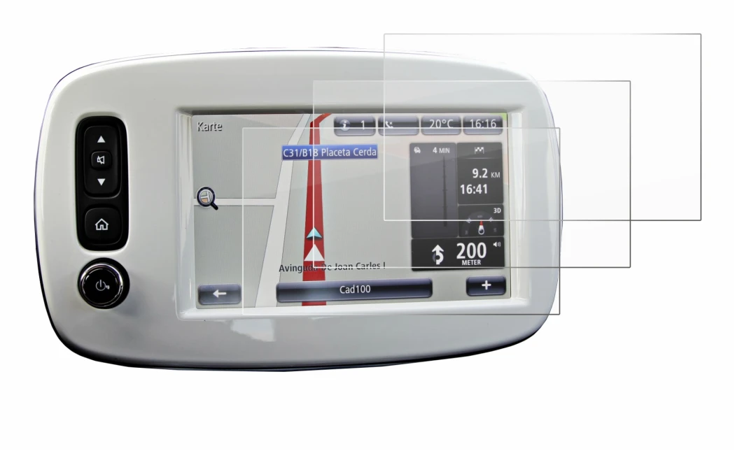 Abbildung des Geräts TomTom Smart 453 2018 mit einer Vielzahl des Displayschutzes.