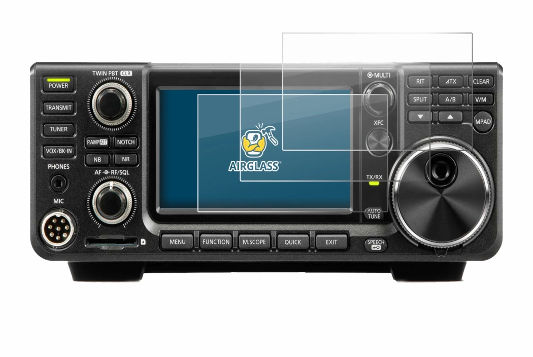 Abbildung des Geräts Icom IC-9700 mit einer Vielzahl des Displayschutzes.