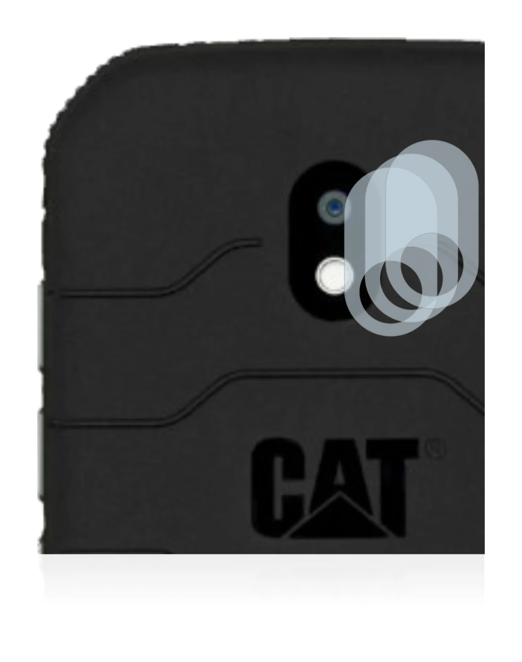 Abbildung des Geräts Caterpillar Cat S42 (NUR Kameraschutz) mit einer Vielzahl des Displayschutzes.