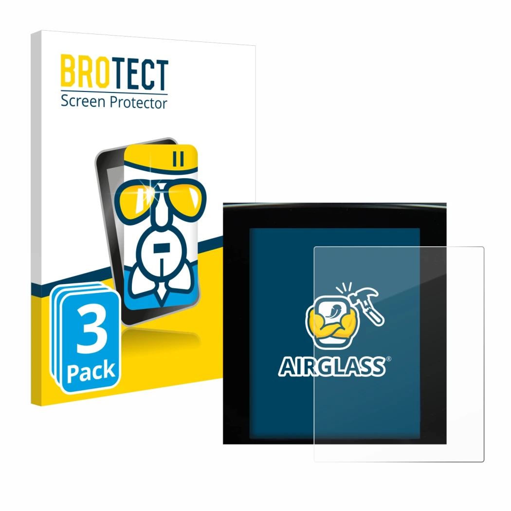 Vorderseite einer Produktverpackung mit dem Markenlogo BROTECT. Daneben ist das Gerät Renault Megane 4 2020 Multimedia Easy 9.