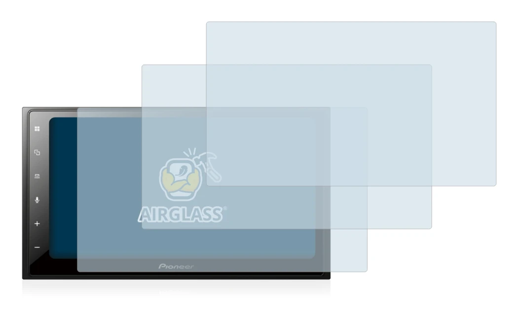 Abbildung des Geräts Pioneer SPH-DA250DAB mit einer Vielzahl des Displayschutzes.