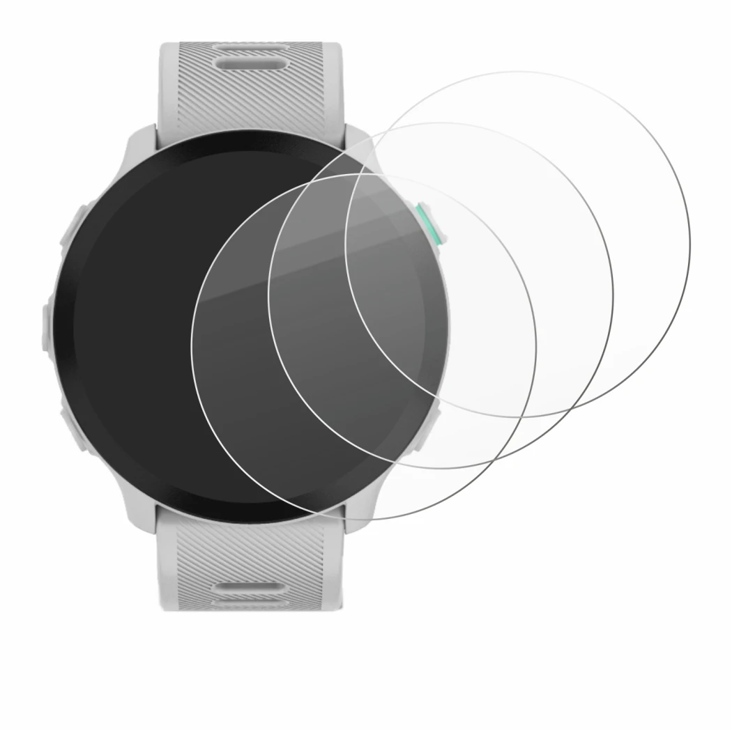 Abbildung des Geräts Garmin Forerunner 55 mit einer Vielzahl des Displayschutzes.