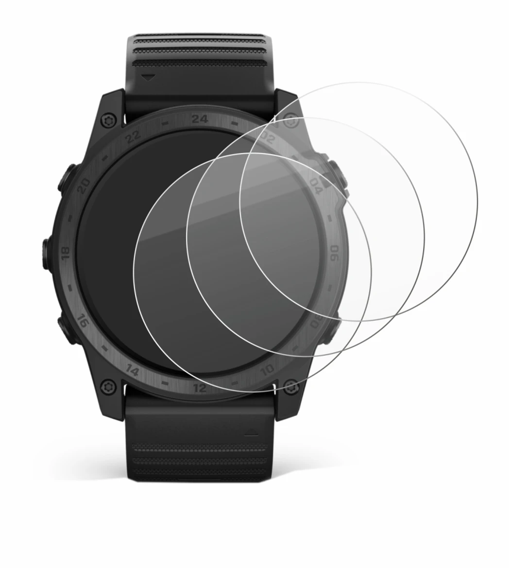 Abbildung des Geräts Garmin Tactix 7 Pro mit einer Vielzahl des Displayschutzes.