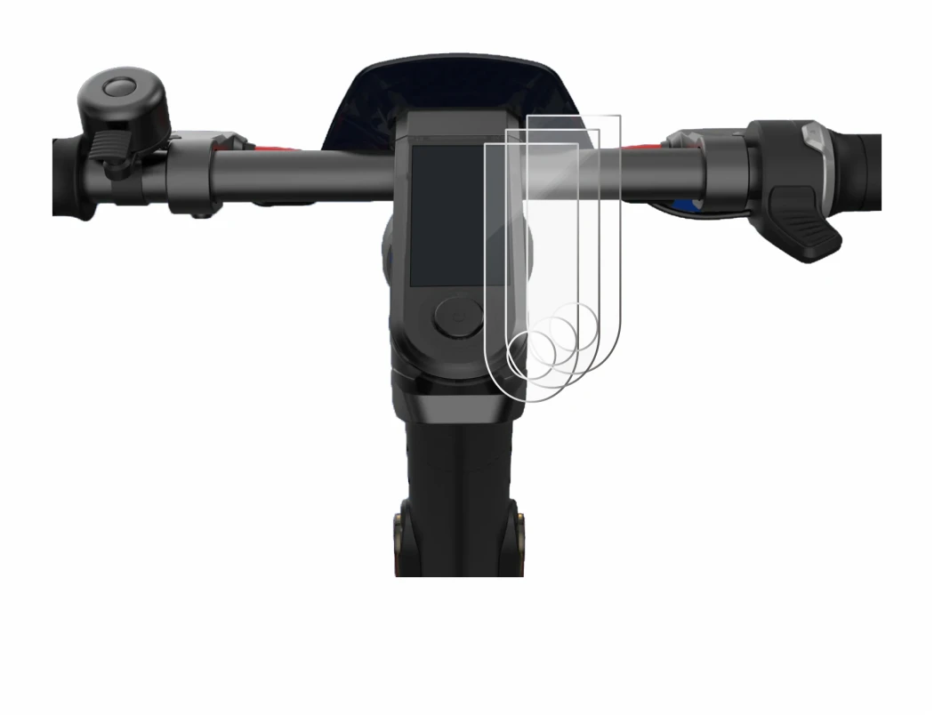 Abbildung des Geräts NIU KQi3 Pro mit einer Vielzahl des Displayschutzes.