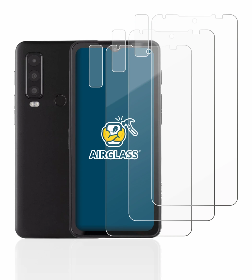 Abbildung des Geräts Caterpillar Cat S75 (Display+Kamera) mit einer Vielzahl des Displayschutzes.