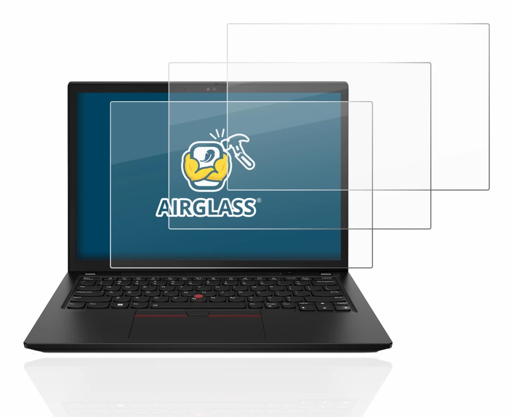 Abbildung des Geräts Lenovo ThinkPad X13 Gen 3 mit einer Vielzahl des Displayschutzes.