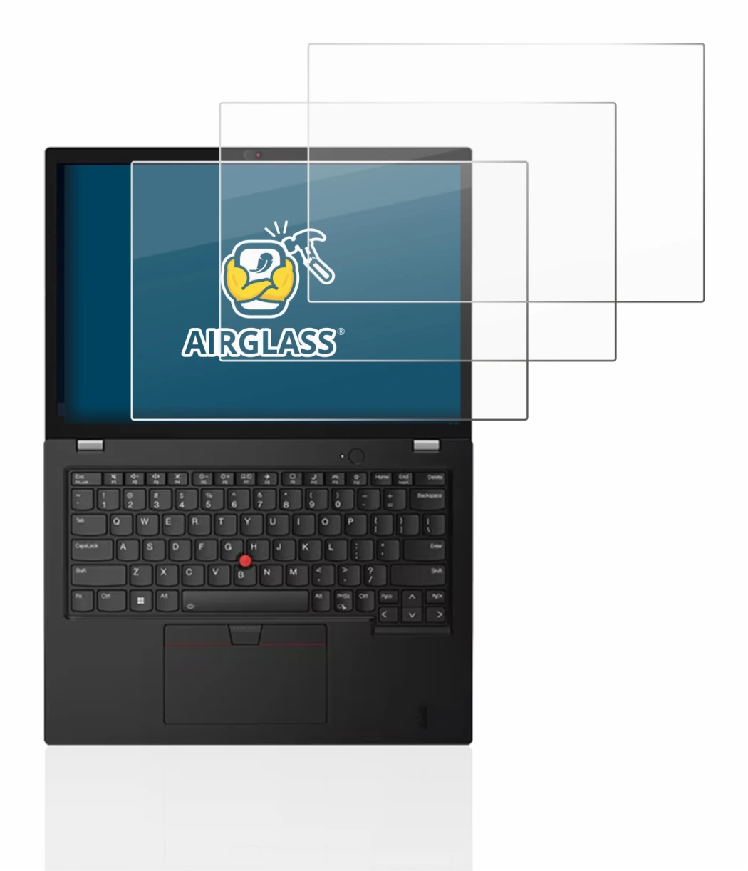 Abbildung des Geräts Lenovo Thinkpad L13 Gen 3 mit einer Vielzahl des Displayschutzes.